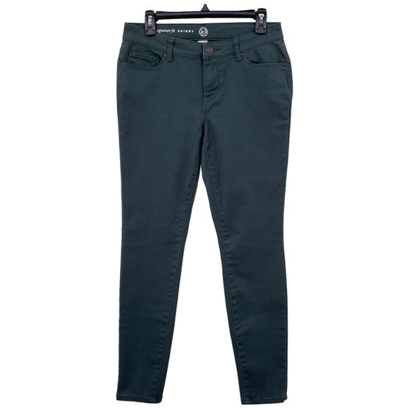 Westport Sz 4 Green Skinny Leg Pants Comfort Stretch Material Casual Flat Front - Picture 1 of 9